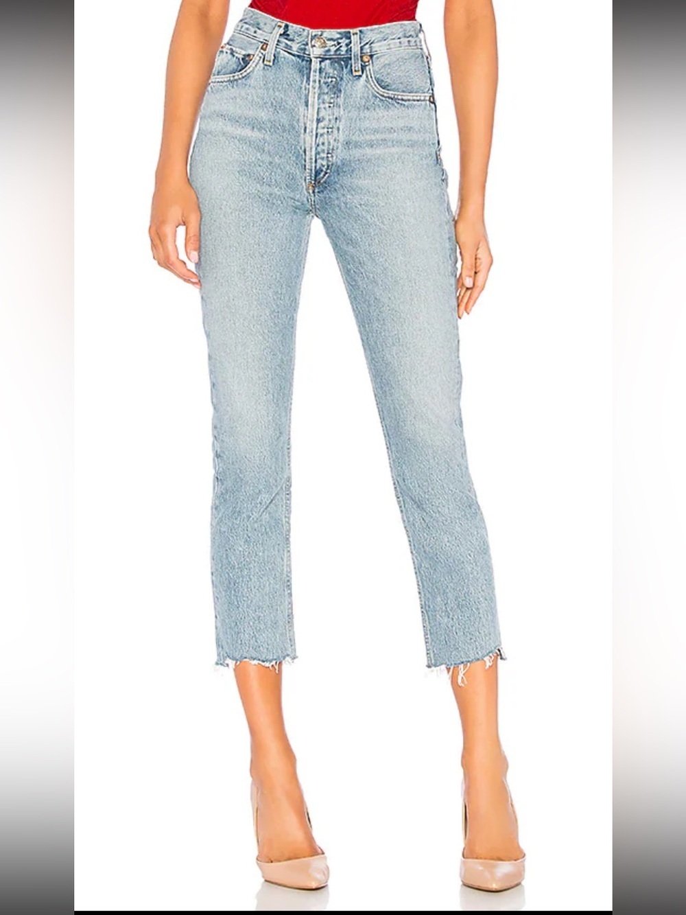 AGOLDE Riley High Waisted Cropped Jeans